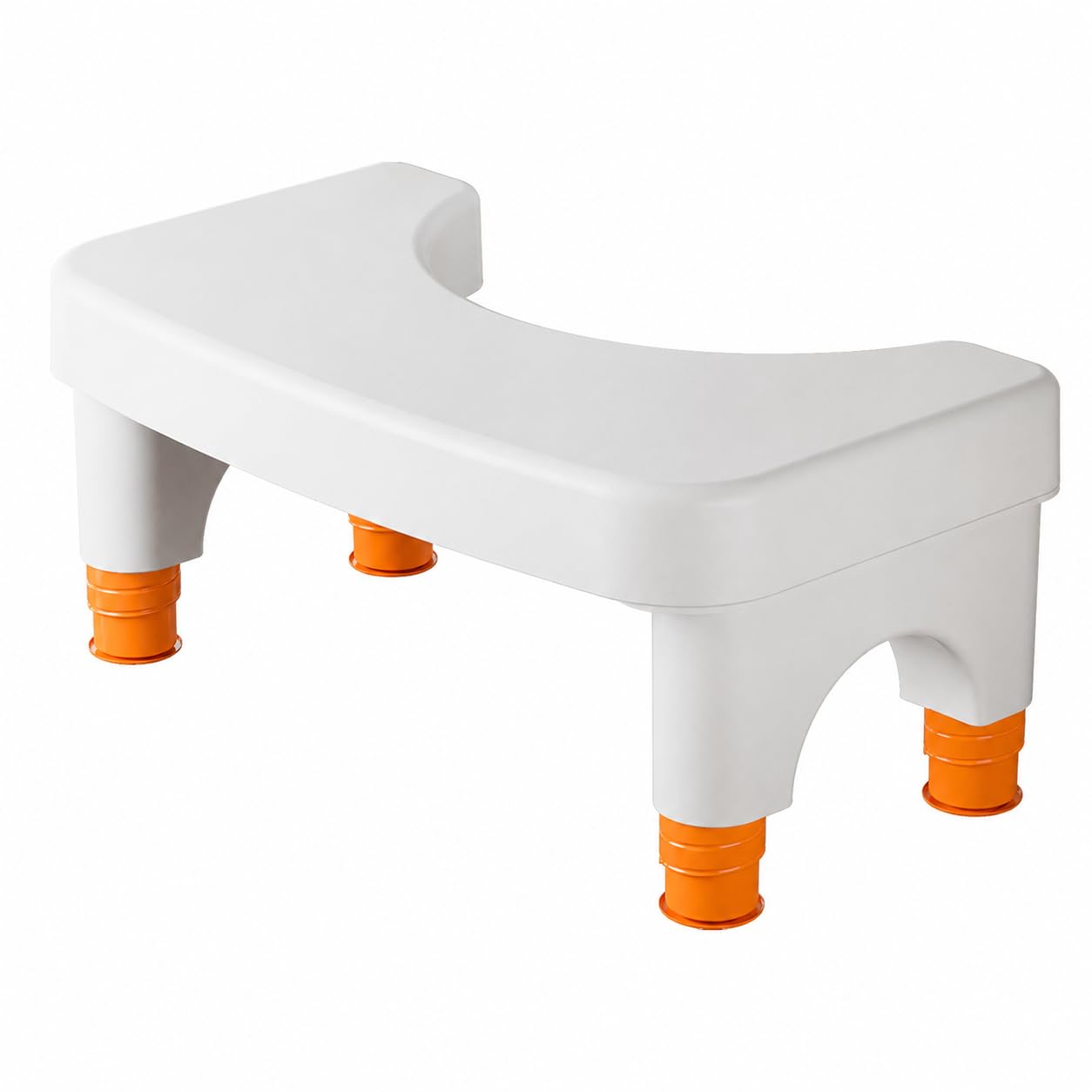 Photo 1 of Toilet Stool Squat for Adults, Adjustable Poop Stool for Bathroom-6", 7", 8" and 9",Non-Slip Potty Step Stool for Adults,White