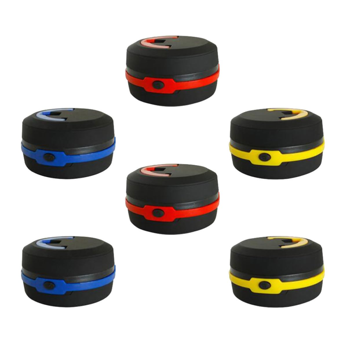 6 Pezzi Lanterna da Campeggio LED Portatile a Molla | Abs, Luminosità Bassa e Alta, Struttura Antipolvere, per Campeggio e Kit D'emergenza