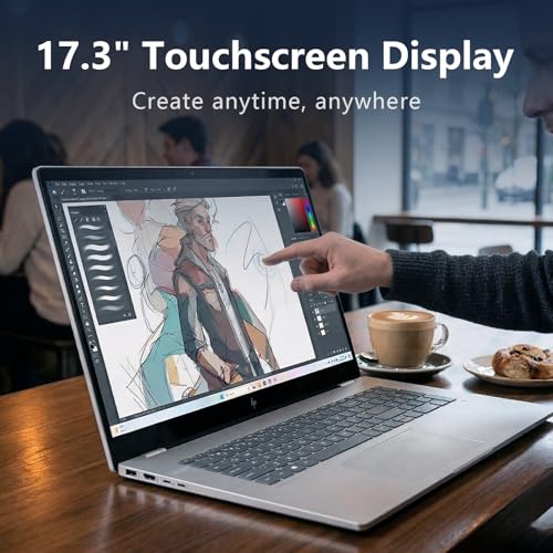 Image of HP OmniBook 7 17.3 inch Touchscreen Next Gen AI PC, Ultra 7 258V (Up to 4.8GHz), 32GB Onboard RAM, 2TB SSD, Intel AI Boost NPU (47 Tops), All-Day Battery Life, Wi-Fi 7, Win11 Pro, Bundle with PCO Cooler
