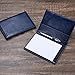 Leather Junior Padfolio for Men & Women with Pen Loop, Italian Calfskin, Business Portfolio Notebook Folder (Antiqued Blue)