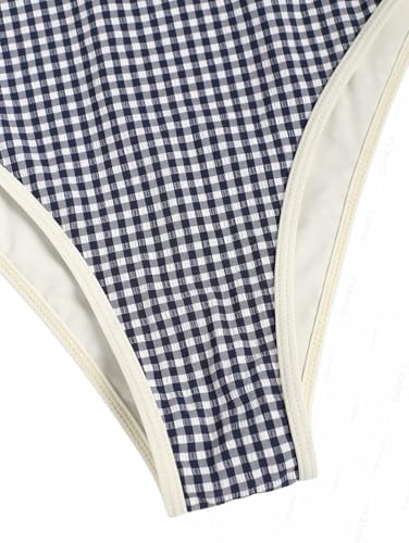 Vintage Criss Cross Leopard Floral Backless Plunging Neck One-Piece Swimsuit for Women4