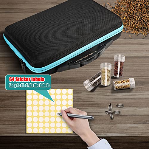 60 Slots Seed Storage Organizer, Sturdy Seed Organizer Storage Box With Zipper Bag And Label Stickers(Seeds Not Included), Seed Storage Container For Flower Vegetable Plants Garden Seeds #TOP4