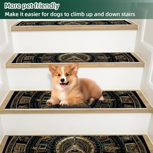 Tapis d'escalier antidérapants Bill Cipher réutilisables haute durabilité