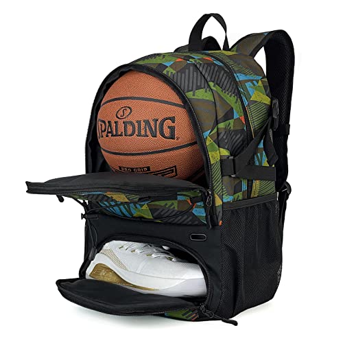 GRANDUP Basketball backpack with ball and shoes compartment Fit Volleyball,