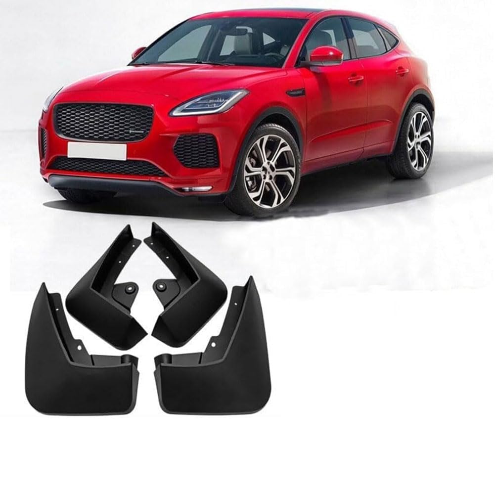 EQHCVCES 4 Pcs Car Mud Flaps For Jaguar E Pace 2017-2021, Front And Rear Splash Guards Mudflaps Flap Wheel Protection Splashproof Waterproof Accessories