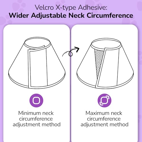 Image of Dog Cone Collar for Dogs After Surgery Extra Long, Adjustable Comfy Dog Elizabethan Pet Collar Cone for Large Dogs Anti-Lick Protective Wound