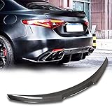 MCARCAR KIT Real Carbon Fiber Trunk Spoiler for Alfa Romeo Giulia Quadrifoglio Sedan 2015-2022 Facto