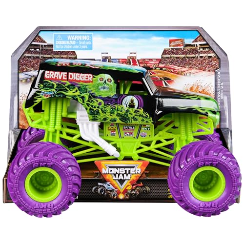 Monster Jam, Camión monstruo oficial para tumba, vehículo coleccionista fundido a presión, escala 1:24, juguetes para niños y niñas a partir de 3 años