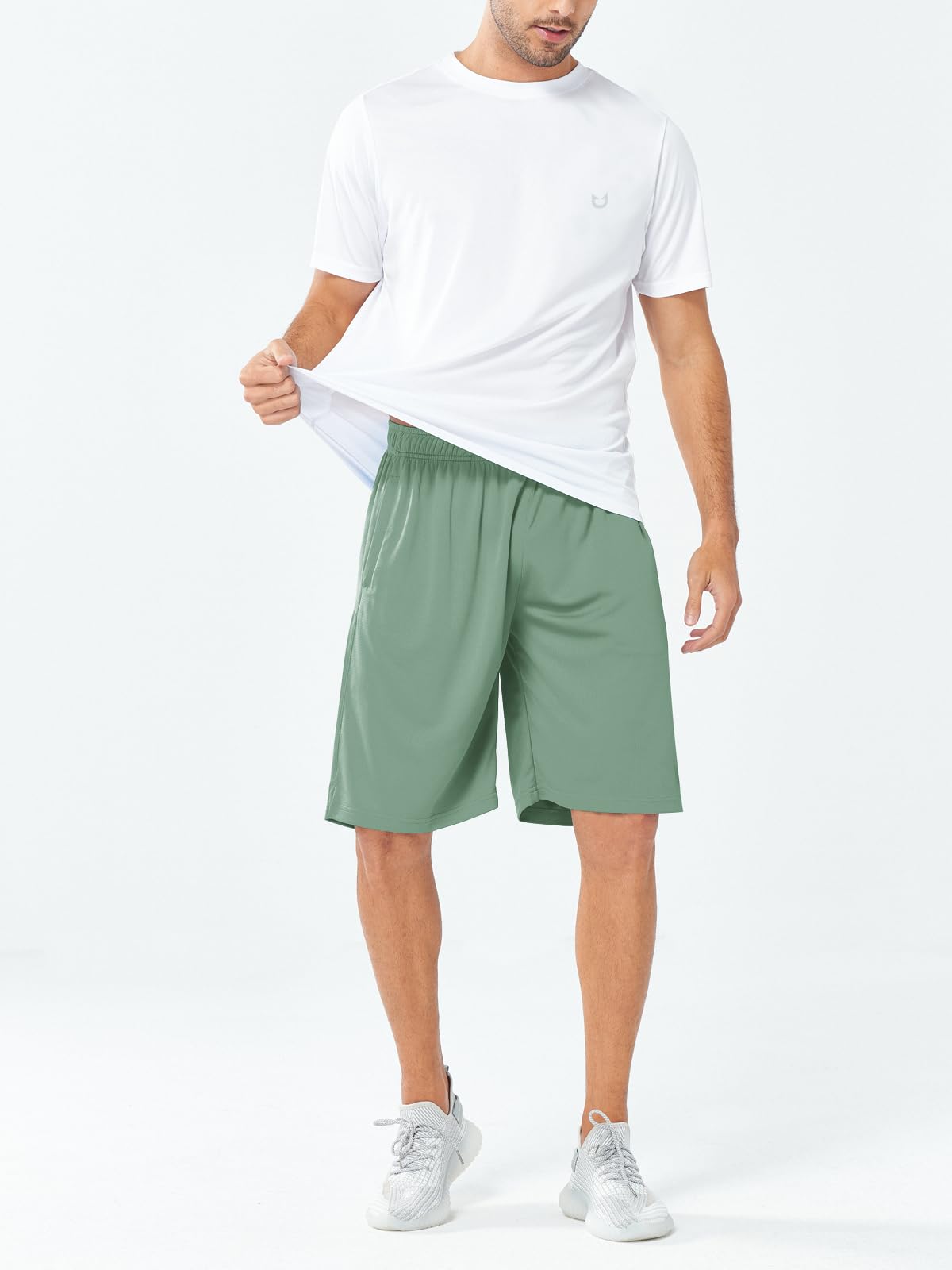 NORTHYARD Herren-Shorts, 25,4 cm, für Basketball, Workout, Fitnessstudio, leicht, schnell trocknend, mit Netz- und Reißverschlusstaschen