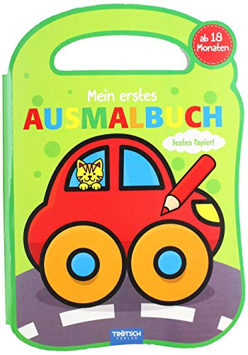 TRÖTSCH - Mein erstes Ausmalbuch 'Spielzeug' | Malbuch mit Suchbildern und klaren Formen auf festem Papier. Ausmalbuch mit bunten Malvorlagen und ... 16 Seiten, ab 18 Monate (Mein erstes Malbuch)