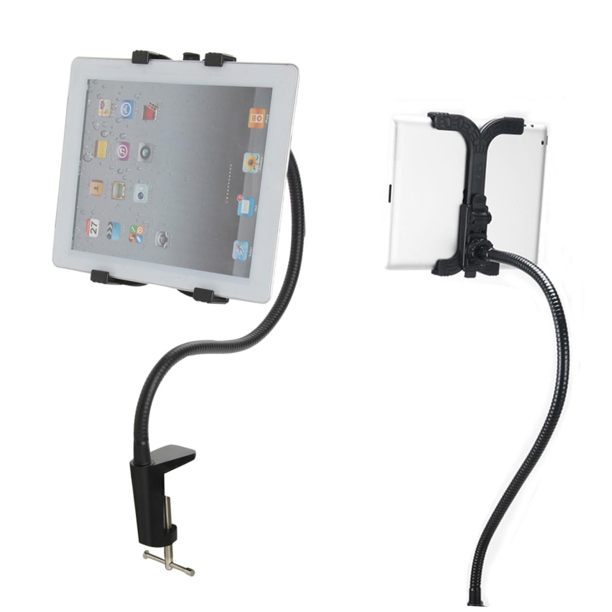 SHINEOFI Soporte para Teléfono Móvil de Brazo Largo Flexible Negro | Plástico y Aleación de Aluminio, para Smartphone y Tablet Pc, Uso en Cama y Escritorio