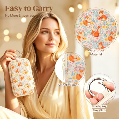 Image of 2PCS Tampon Holder Zipper Pouches Portable Period Bags