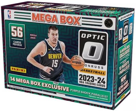 2023-24 Panini Donruss Optic Basketball Mega Box (56 Cards/Box) Purple Shock Parallels