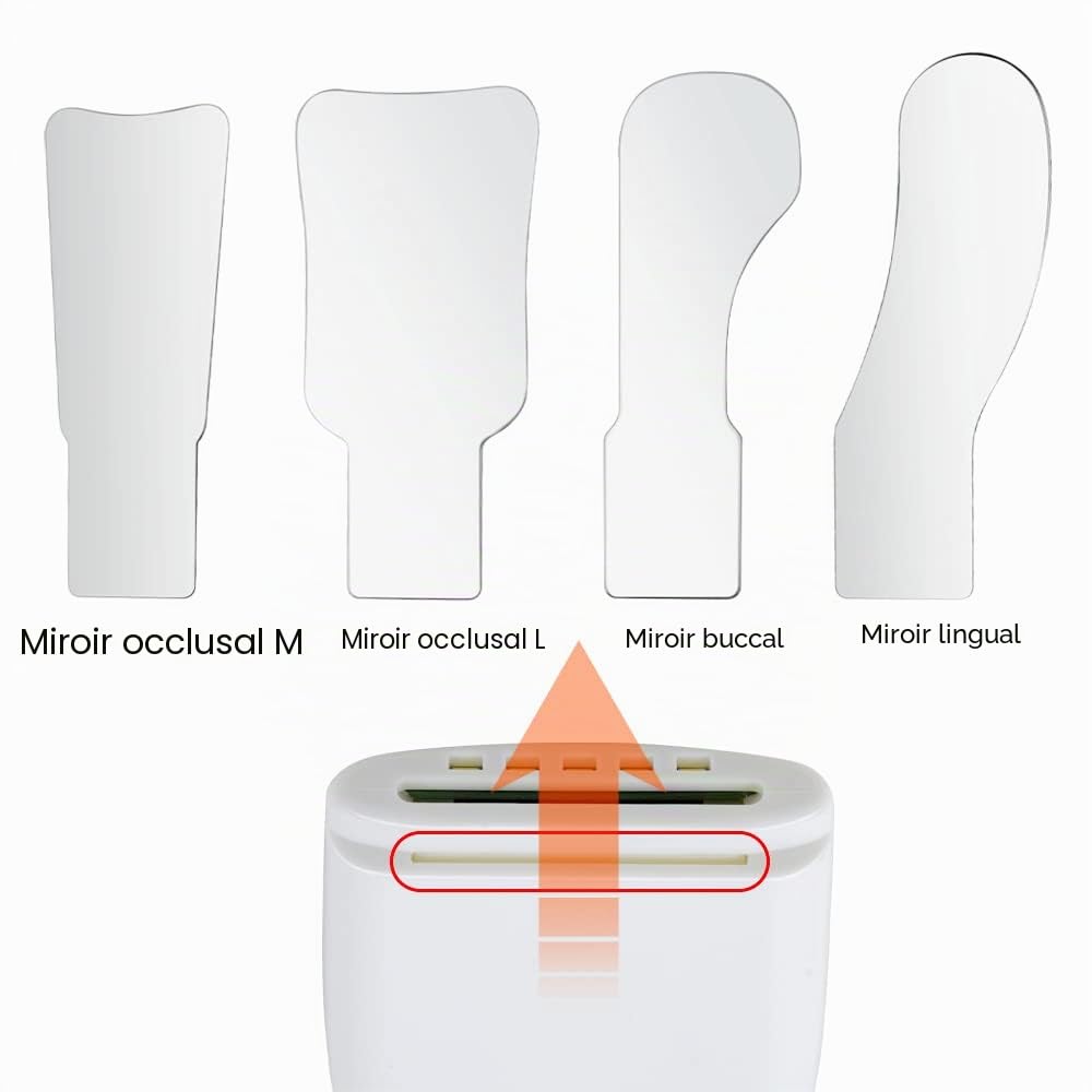 Miroir de photographie intra-buccale dentaire anti-buée automatique électrique avec réflecteur de désembuage en acier inoxydable avec lumière LED