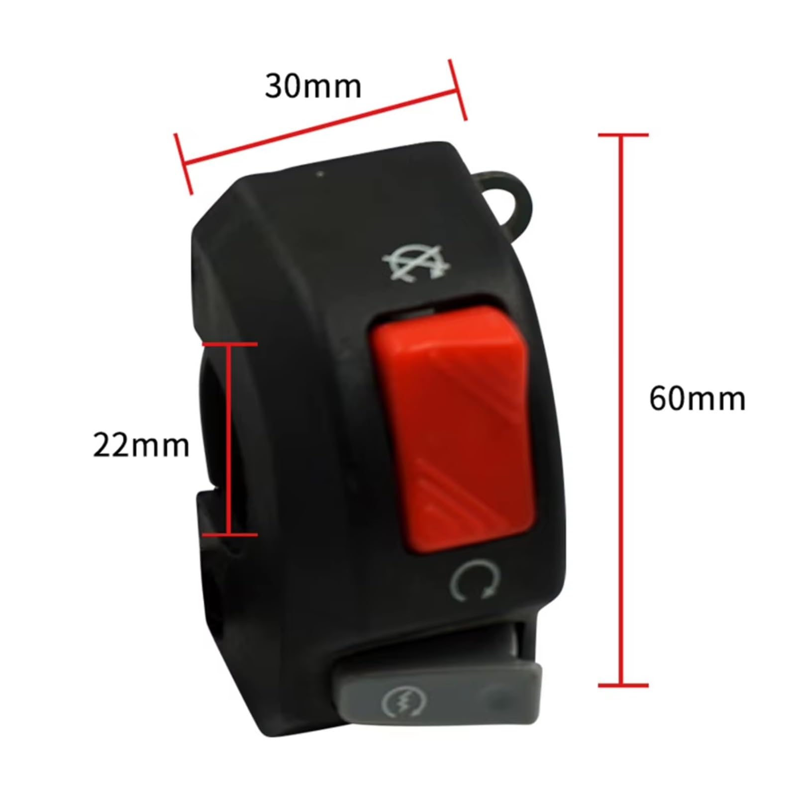 Universale 7/8 "Moto Interruttore Manubrio Controllo Nebbia Faro Corno Start Uccidi Pulsante ON OFF 12V Per ATV Scooter Motoslitta Comando Manubrio
