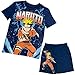 Naruto Boys Short Sleeve Fashion Tee and Mesh Short 2pc Set