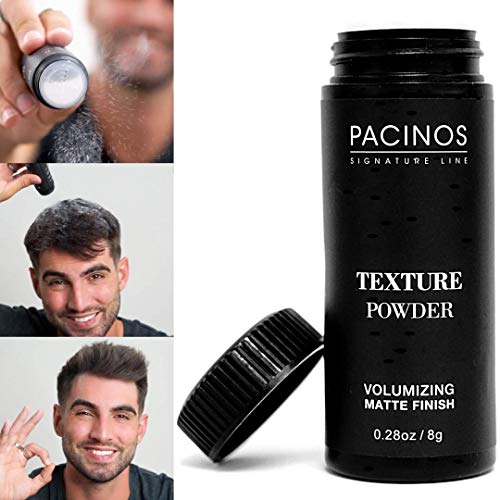 Pacinos Texture Powder for Hair Styling - Lightweight & Seamless Root Lifting Powder - Matte Finish & Dry Look - Adds Extra Texture, Volume & Thickness - Shaker Bottle for Easy Styling