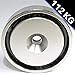 Produktbild Neodym Magnet mit Bohrung Senkung - Extra Starke Topfmagnete D 60mm - 112 KG Zugkraft - Flachgreifer Rund mit M8 Senkbohrung [1 Stück]