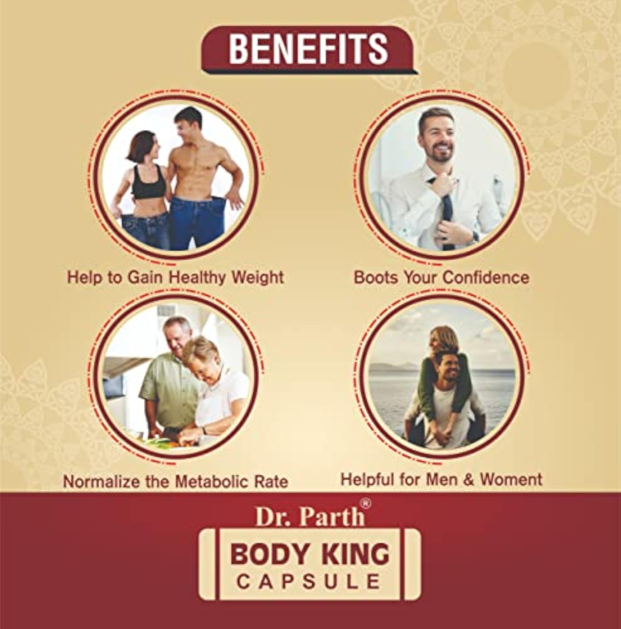 Body King Ayurvedic Capsules for Muscle Gain - 30 Count