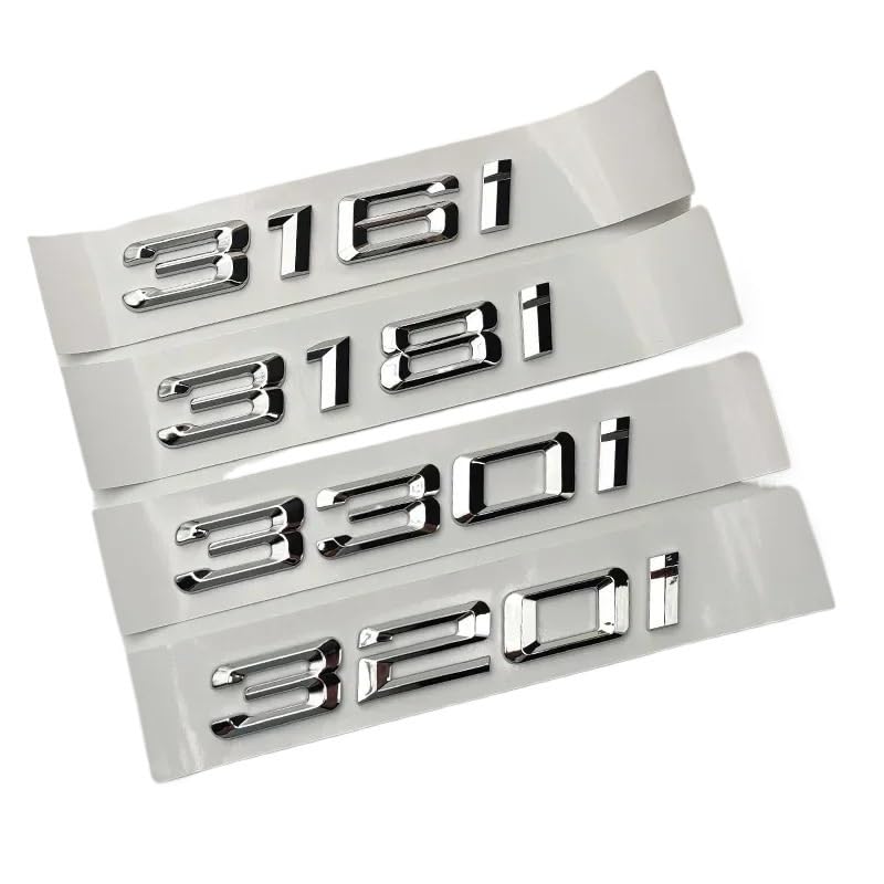 Logo 318i autocollant chrome pour coffre arrière série 3 F30 E90 G20 E46