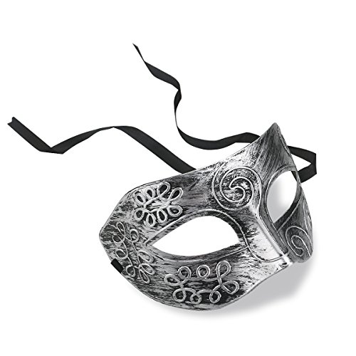 Cool Men Fighter Masquerade Face Mask For Ball Party/ Halloween (Silver) #TOP7