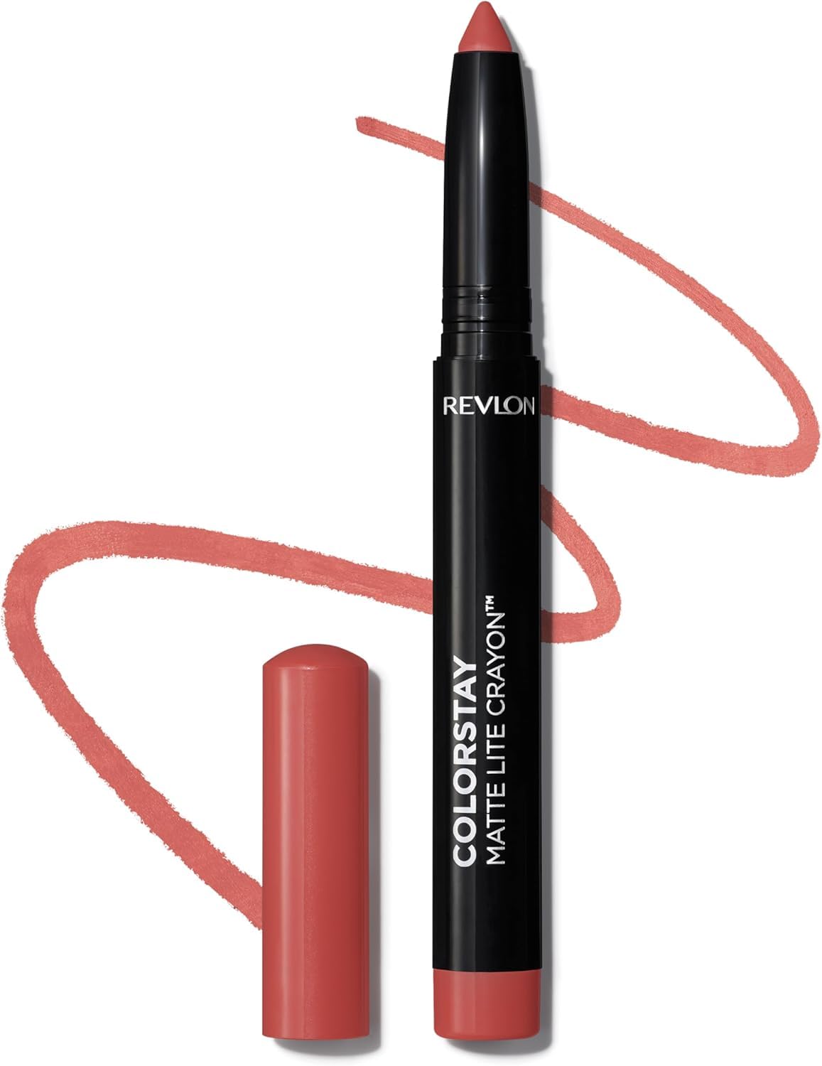 Revlon ColorStay Matte Lite Crayon Pintalabios acabado mate de color itenso a prueba de manchas Gama Rojos y Corales, Tono 008 She'S Fly