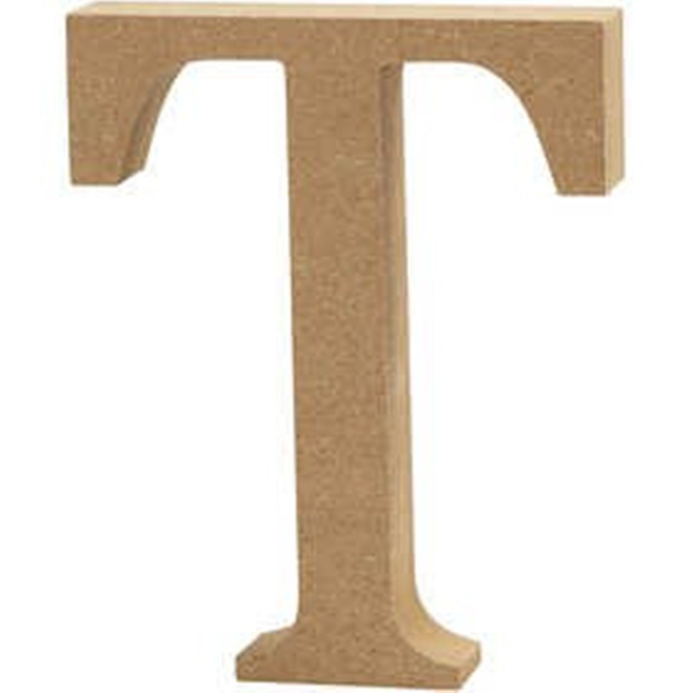 Crafty Capers 13cm Large Wooden MDF Letter Shape to Decorate - T | Wood Shapes for Crafts — image 1