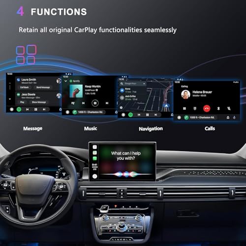 Image of Wireless carplay Adapt for iPhone(IOS10+).Phone-Car Connectivity.Wired to Wireless Smart car Machine Interconnection abox. Mini Size with Extended USB-A and Type-C