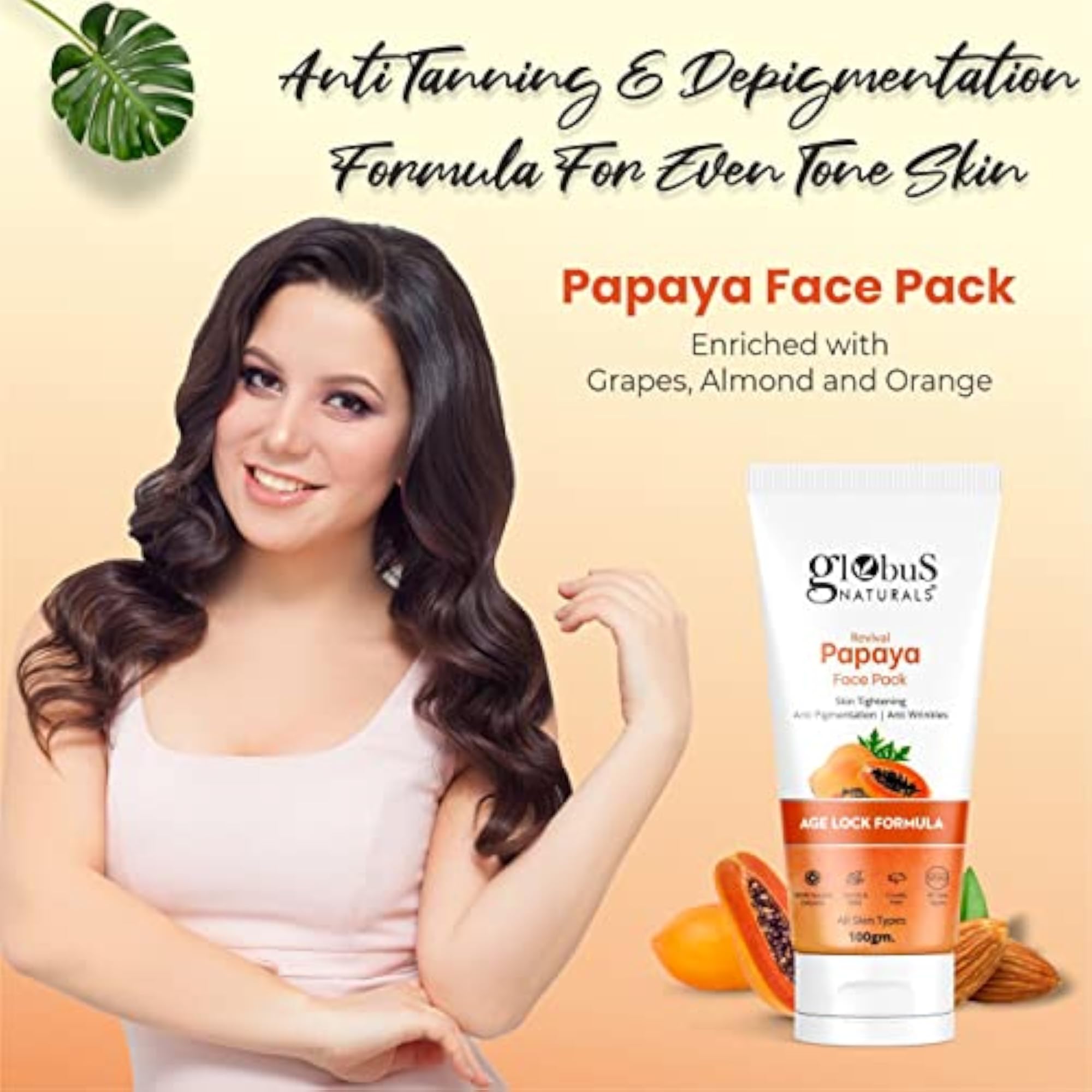 Tan Removal Combo with Papaya Face Pack & Rose Water Toner