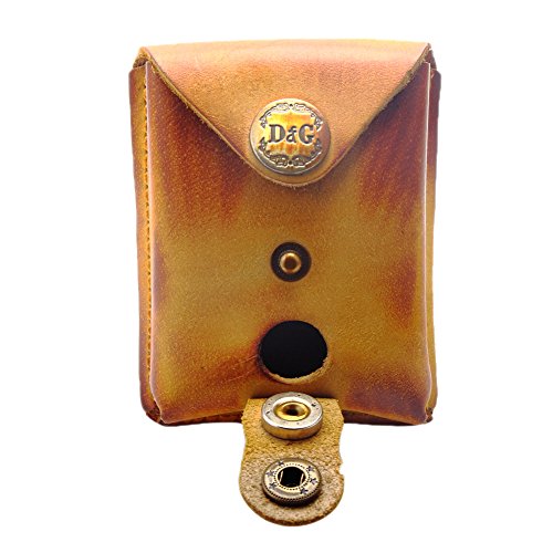 Cyberdyer Genuine Leather Magnet Ammo Pouch For Slingshot Stainless Steel Bag Case (Brown) #TOP4