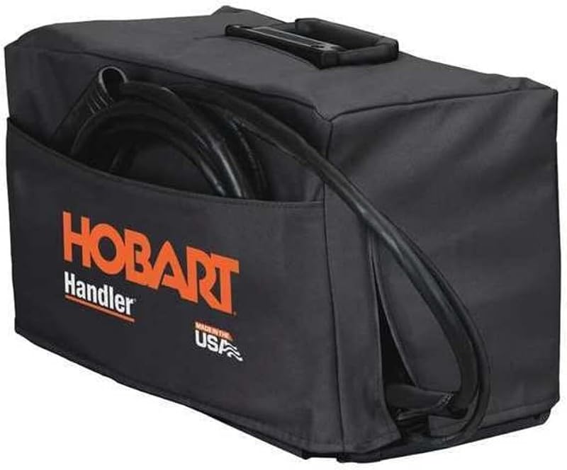 Hobart 195186 Protective Weather Resistant Cover for Welder Handler Models 135/140/175/180,Small,Black | Waterproof nylon protective cover; fits Handler 135, 140, 175 and 180 wire feed welders