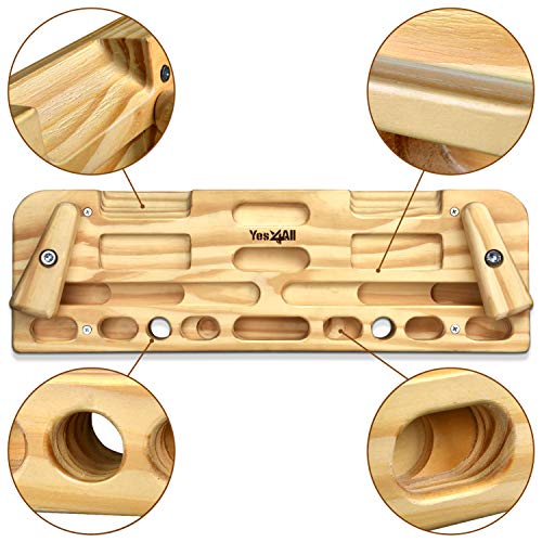 image for YES4ALL Climbing Fingerboard Premium - Natural, B. Natural - Upgraded,