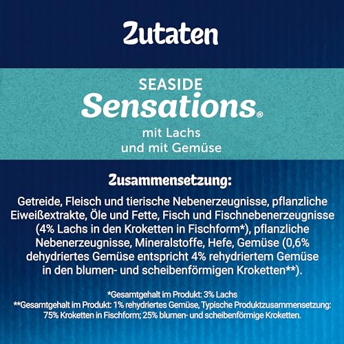 Felix Seaside Sensations Katzenfutter trocken, mit Lachs und Gemüse, 6er Pack (6 x 2kg)