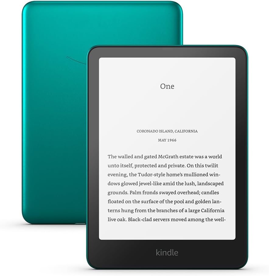 Amazon Kindle Paperwhite Signature Edition (32 GB) – Our fastest Kindle with an auto-adjusting front light, wireless charging and weeks of battery life – Metallic Jade + Kindle Unlimited