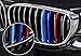 Lanyun M Colors(red Blue Light Blue) Grille Insert Trims Decorate Compatible with 2016-2018 BMW G11 G12 7 Series 9-Beam Standard Grill