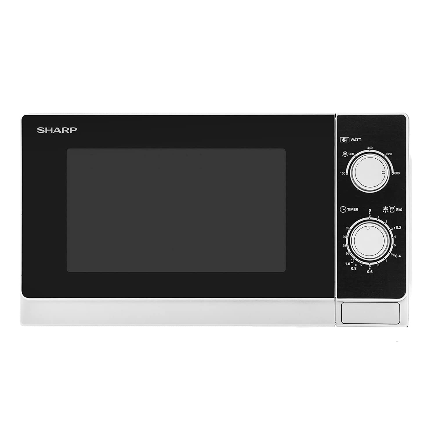 Sharp R-600WW Blat mikrofalowy kombinowany 20L 800W czarny, biały mikrofalówka - mikrofalówka (blat, mikrofalówka kombinowana, 20 L, 800 W, obrotowy, czarny, biały)