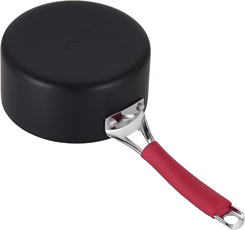 Miniatura 6 de EPPMO Cacerola antiadherente con tapa, sartén pequeña anodizada resistente a los arañazos, apta para lavavajillas, 1.6 cuartos de galón