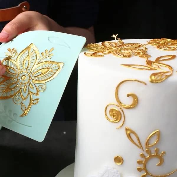 Miniatura 8 de Molde de encaje de flores y hojas, moldes de encaje de fondant, moldes de encaje de silicona para decoración de pasteles de boda, molde de arcilla,