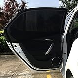 2pcs Side Rear Window Sun Shade Black Mesh Car Cover UV Protection Kids Children Sunshade Blocker