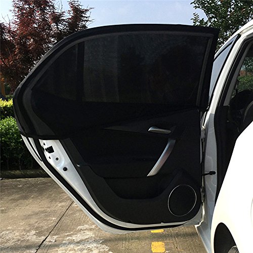 2pcs Side Rear Window Sun Shade Black Mesh Car Cover UV Protection Kids Children Sunshade Blocker
