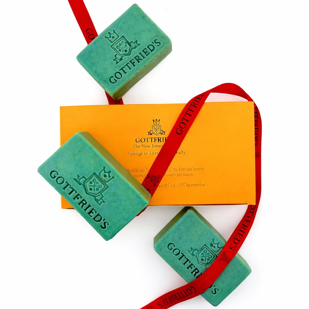 Gottfried's | Sea Minerals & Oud luxury soap. PIONEER Genre, 150 grams, sensory journey that transports you to a serene coastal retreat, handmade soap (3 Pack)