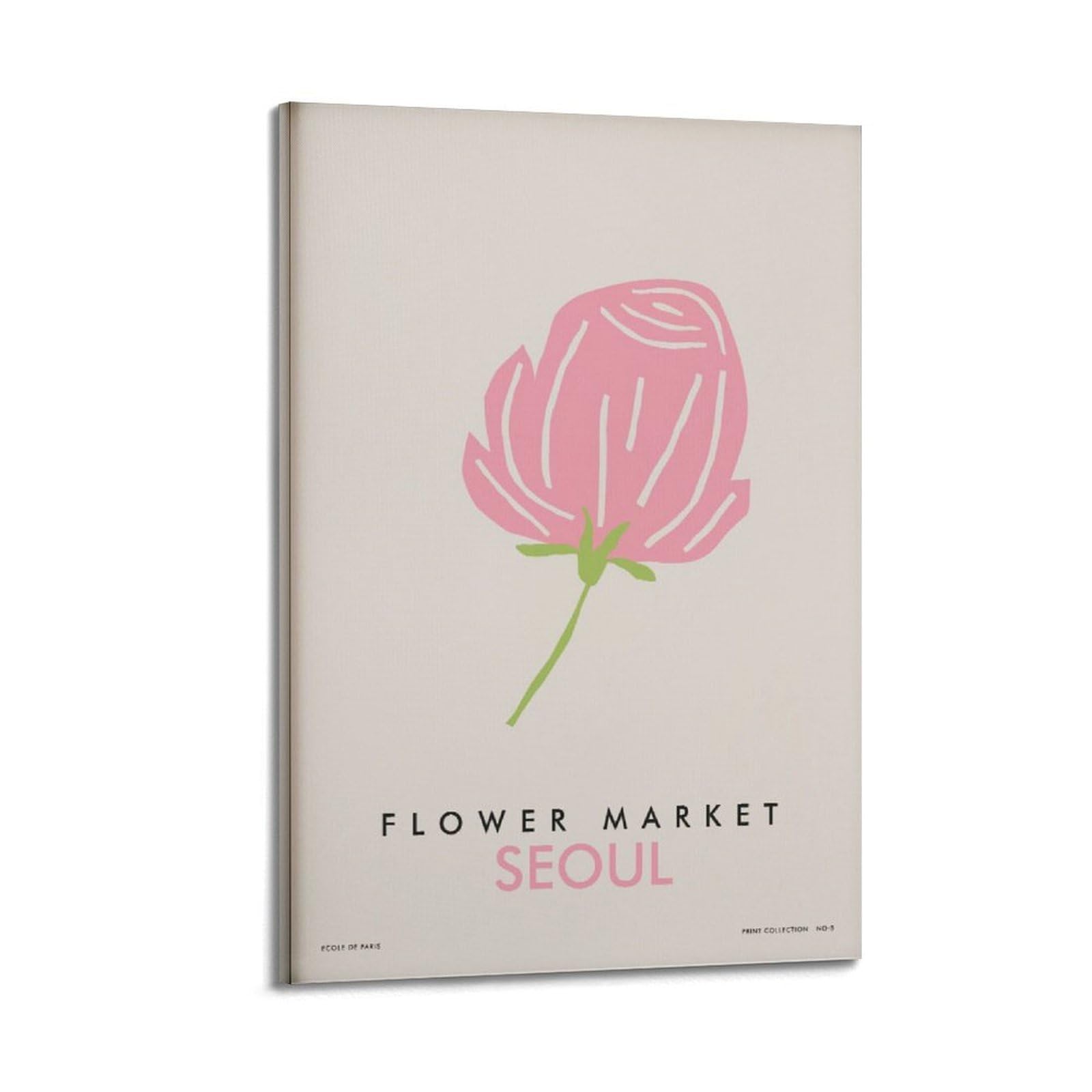xiaoxiaoshen Seoul Flower Market Danish Pastel Home Decor Canvas Poster Wall Art Prints Room Aesthetic Murals Bedroom And Living Decorations 24x36inch(60x90cm)
