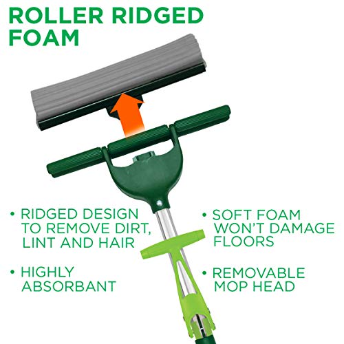 Pine-Sol Pva Sponge Roller Mop – Self Wringing Easy Squeeze For Wet Mopping | Telescoping Household Cleaning Tool For Tile, Laminate, Vinyl Floors | Extendable Metal Handle #TOP2