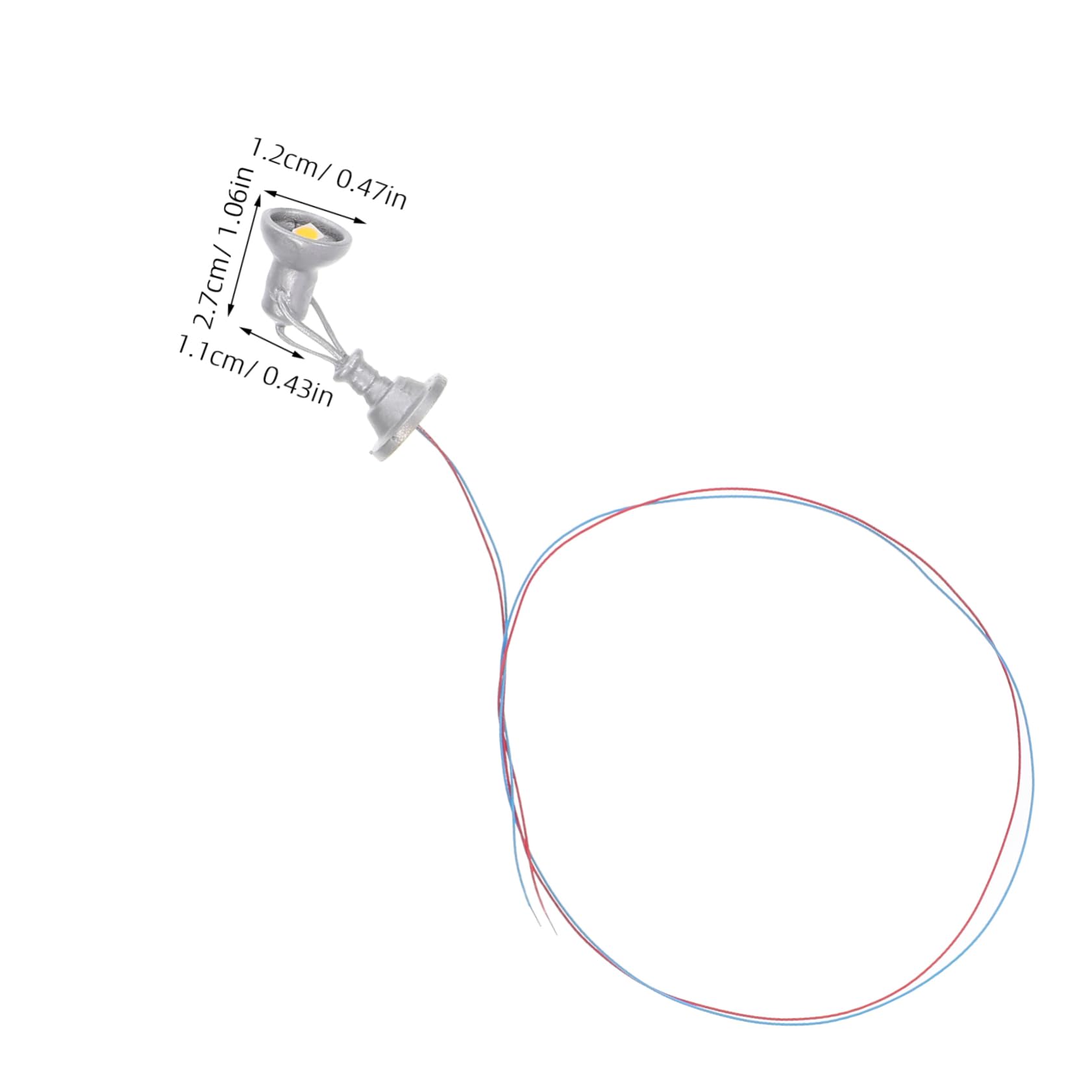 HOMSFOU 2pcs Train Model Decorations Miniature Railway Lights DIY Accessories Model Lamps