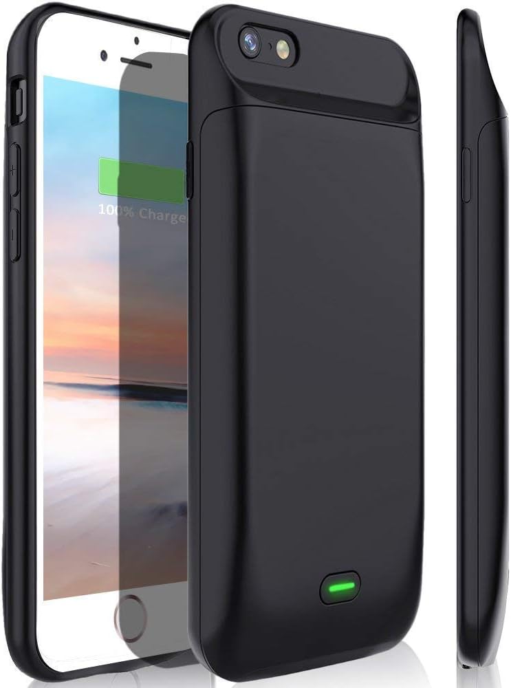 ABOUTTHEFIT Charging Case for iPhone 6 6S 7 8 (4.7 inches) (Metal | Black)