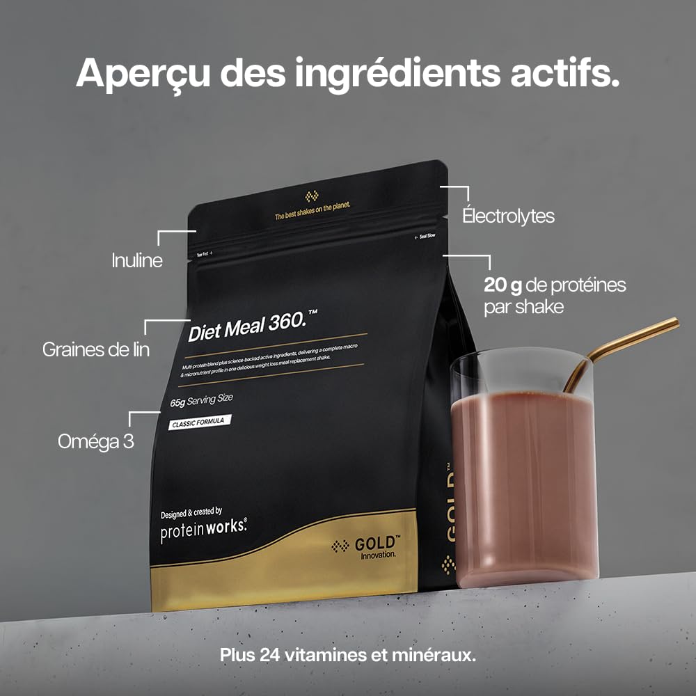 The Protein Works – Substitut de Repas Hyperprotéiné – Riche en Protéines et Nutriments – Shaker Et Cuillère Doseuse Gratuits - Chocolat Onctueux - 2kg