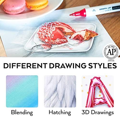 ARTEZA Alcohol Markers – Set of 120 EverBlend Dual Tip Art Markers with Fine and Chisel Nibs in 144-Slot Organizer for Drawing, Coloring, Illustration - Image 6