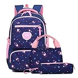 ❤ Calidad de la mochila: El material de la mochila para niñas es nylon de alta densidad y resistente a salpicaduras, ultra resistente a las rasgaduras, resistente a los arañazos y duradero, capaz de proteger la bolsa contra salpicaduras de agua en días lluviosos. Cremallera doble lisa, correas de hombro acolchadas ajustables que garantizan la máxima comodidad.