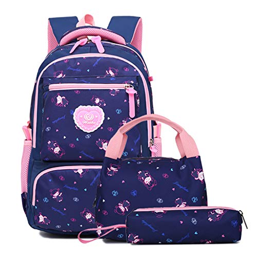 Mochila Escolar para Niñas Primaria Mochilas con Bandolera y Estuche para lápices Impermeable