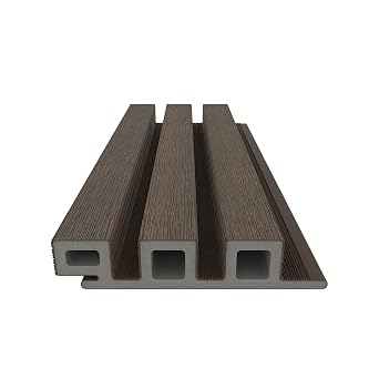 NewTechWood European Siding System 4.8 in. x 12 in. Composite Norwegian Board Siding Sample Board (Brazilian Ipe)